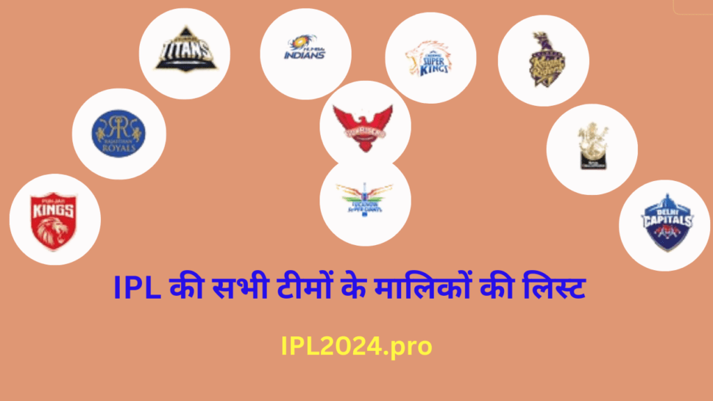 ALL IPL TEAM OWNER (सभी आईपीएल टीमों के मालिक )